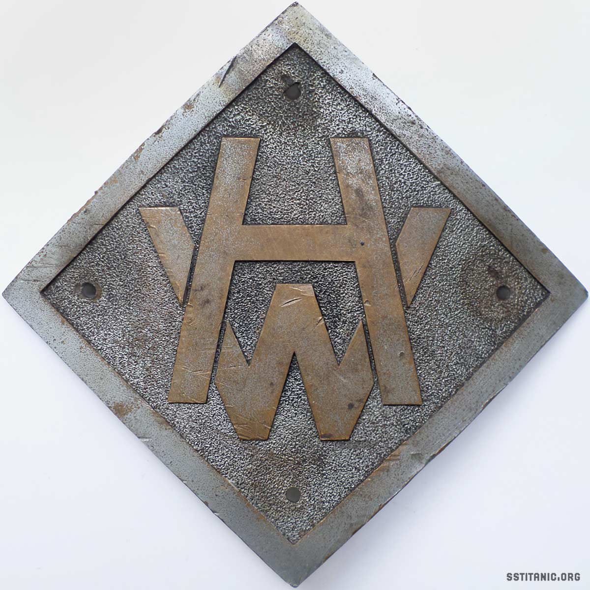 harland and wolff makers tag plate badge plaque titanic 1912