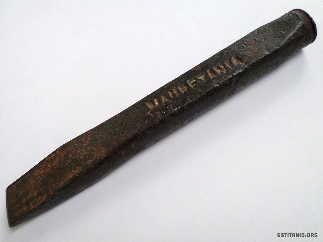 rms mauretania 1906 1907 cunard line cold chisel wedge titanic 1912